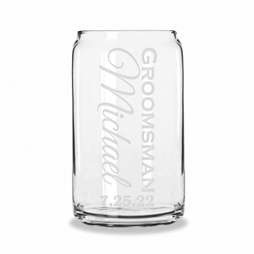 Vertical | Personalized 16oz Beer Can Glass